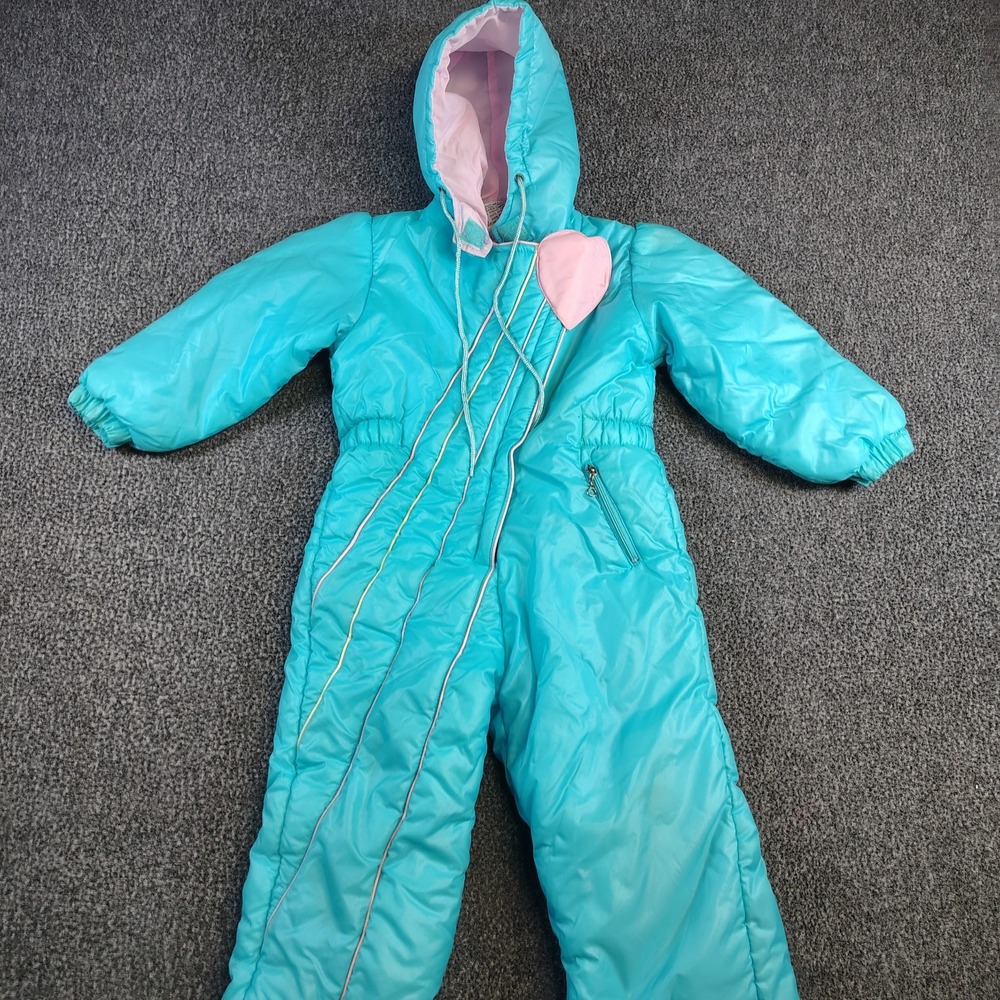 vintage 3t snow suit heart
